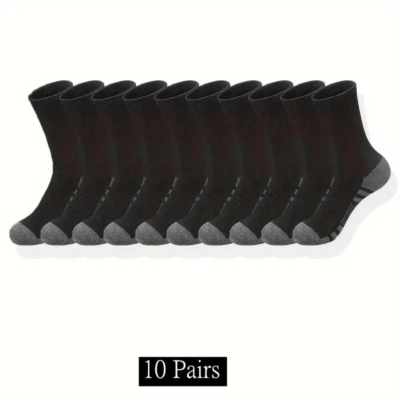 Men Outdoor Gym Socks High Grip Breathable Football Training Sports Socks 6–12 Pairs