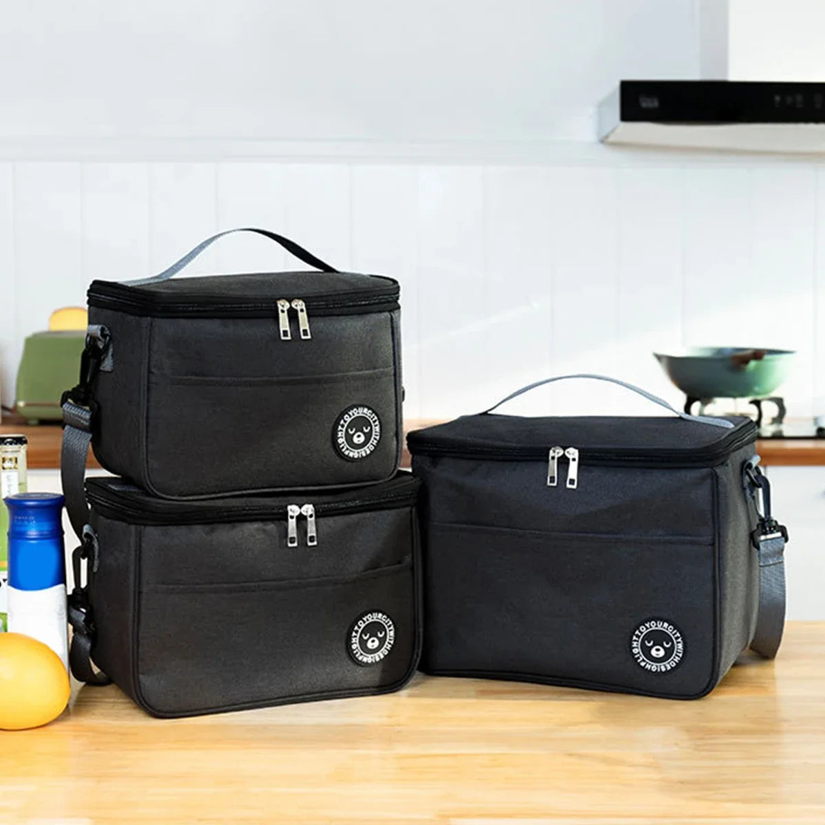 Insulated Lunch Bag Waterproof Thermal Food Container Large Capacity Adjustable Shoulder Strap Lunch Box