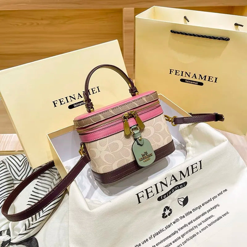 Women Minimalist Contrast Crossbody Box Bag