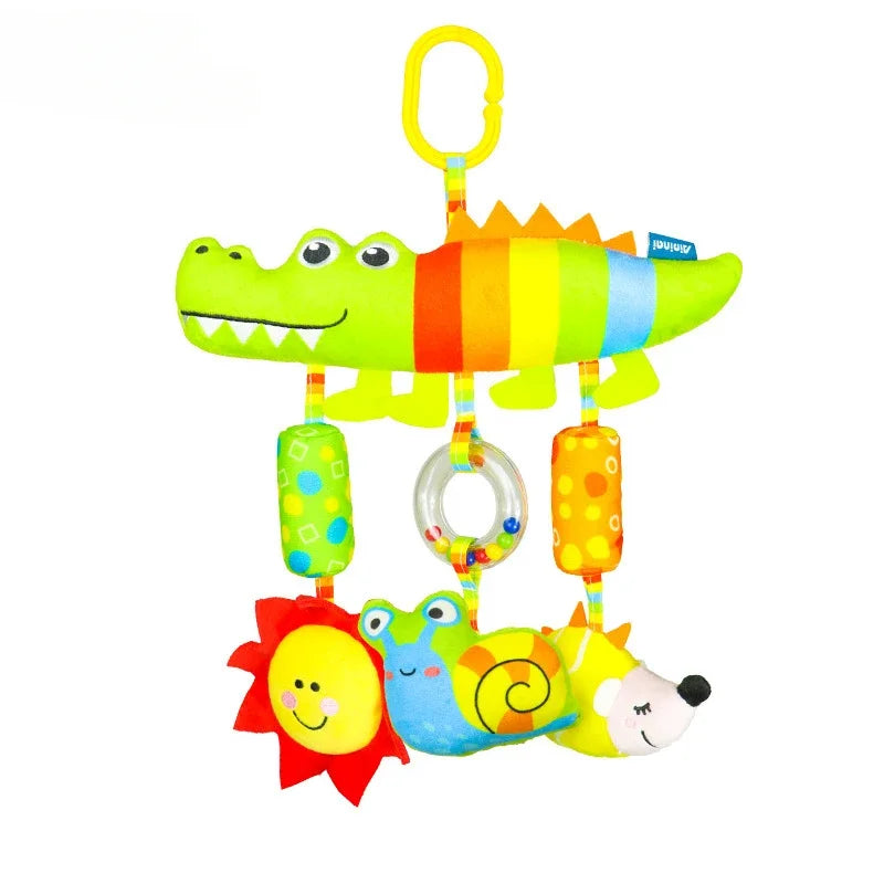 Rainbow Plush Baby Stroller Toy for 0 to 12 Months