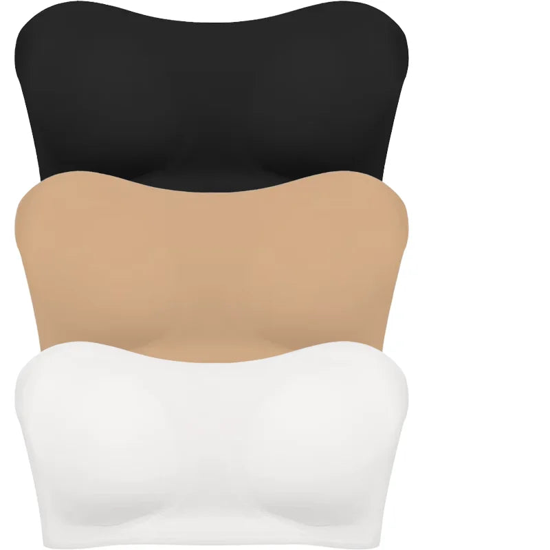 Women Strapless Push Up Bra Seamless Anti Slip Invisible Tube Top