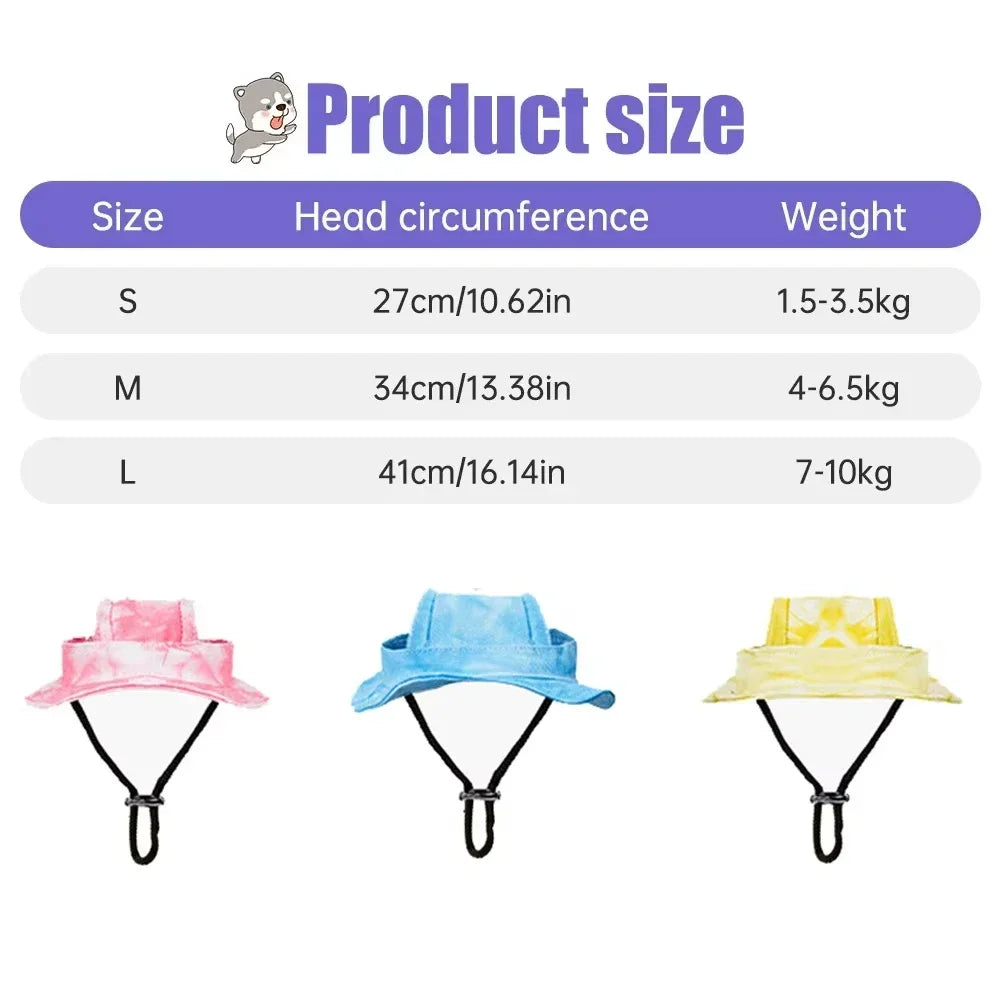 Adjustable Pet Baseball Cap with Ear Holes for Small Medium Dogs Cats