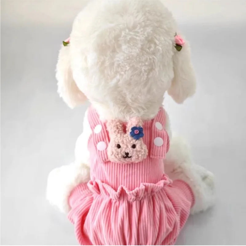 Small Medium Dog Strap Jumpsuit Cute Pet Overalls Pajamas