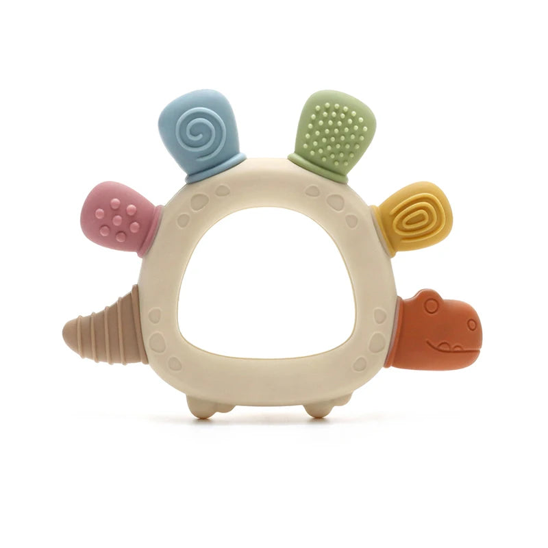 Baby Dinosaur Silicone Teether BPA Free Chew Toy for Newborns