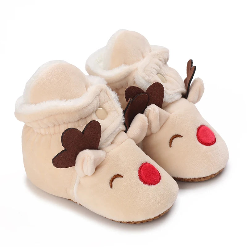 Newborn Winter Cartoon Cotton Boots Soft Sole Warm Shoes