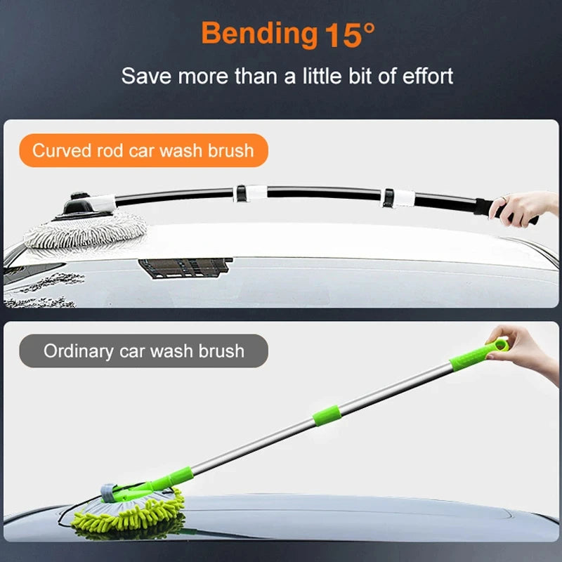 Telescopic Car Wash Brush – 360° Rotating Mop with Long Handle for Easy Car Cleaning