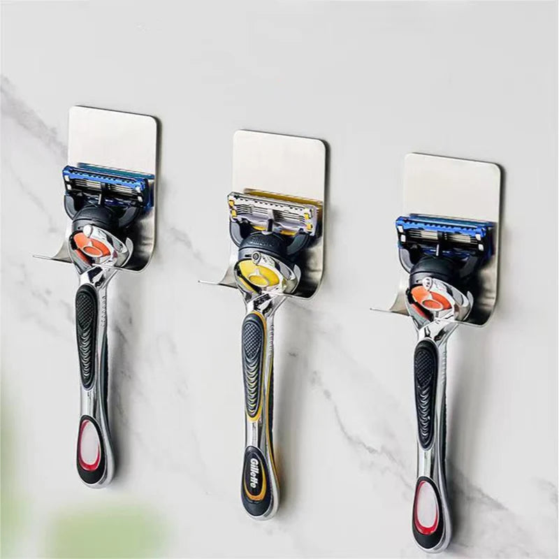 Stainless Steel Razor Holder Wall Mount Shaver Storage Hook Bathroom Organizer