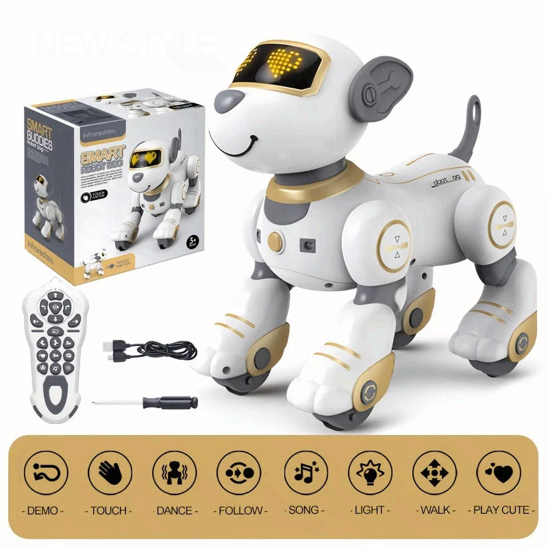 Remote Control Robot Dog Toy Programmable Singing Dancing Interactive Puppy