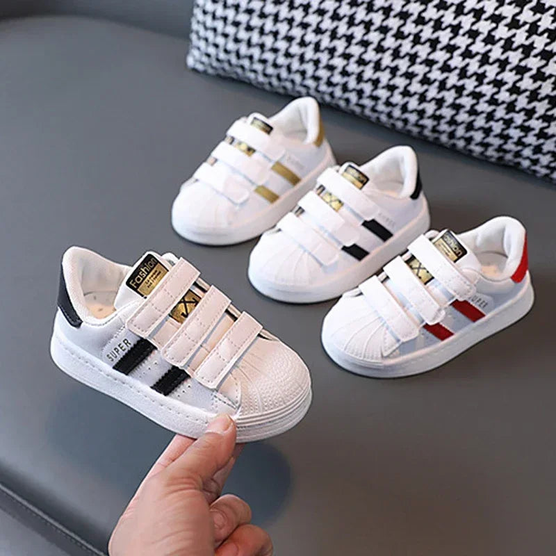 Kids White Sneakers Breathable Casual Shoes