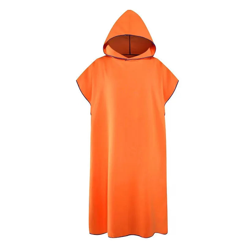 Microfiber Hooded Towel Quick Dry Changing Robe Beach Swim Poncho