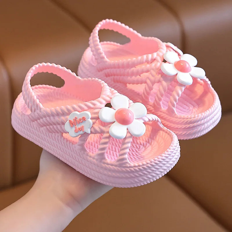 Kids Summer Slippers Soft Sole Anti Slip Beach Sandals for Boys Girls