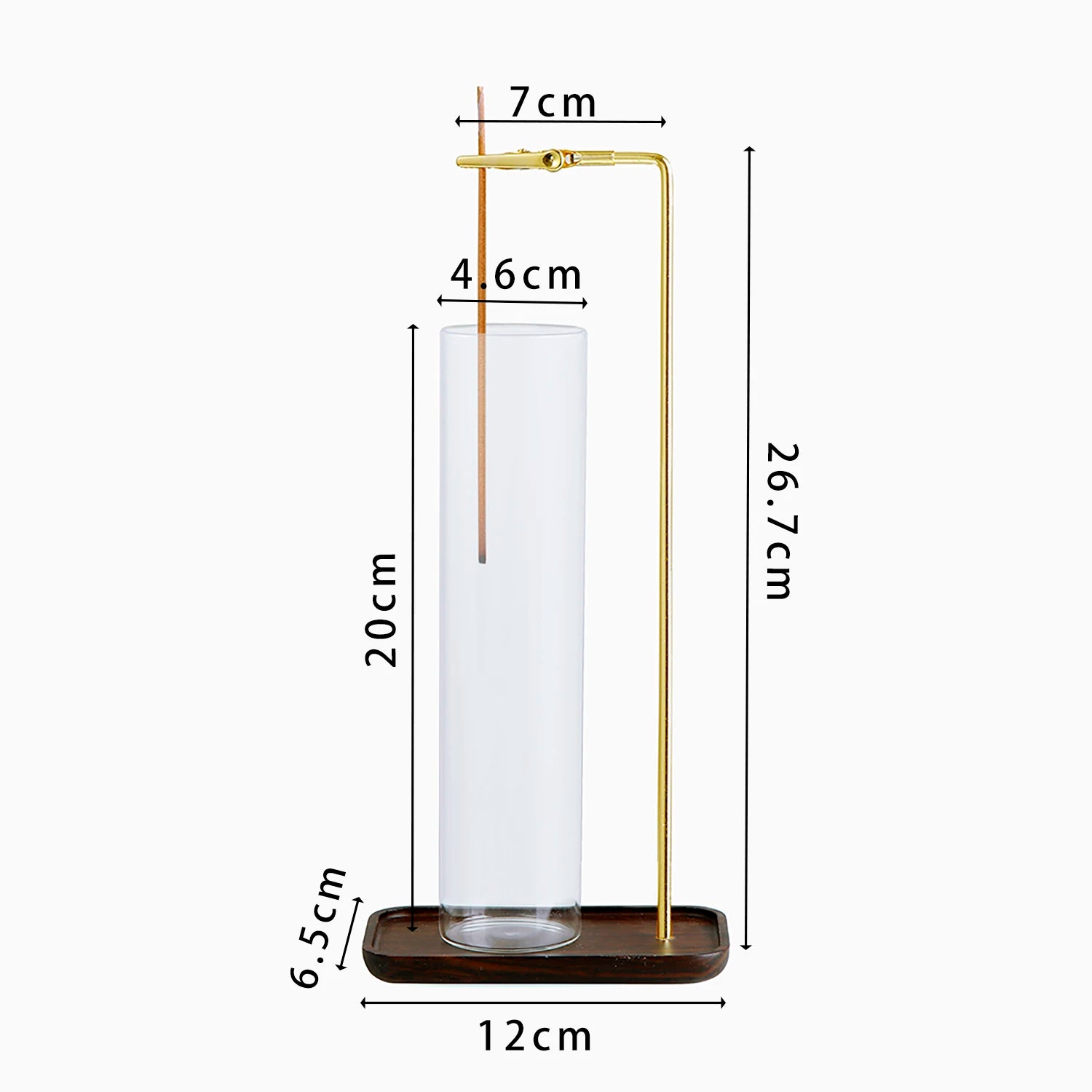 2 in 1 Incense Holder with Glass Ash Catcher and Stick Organizer