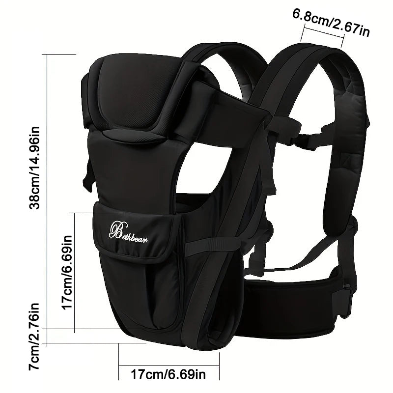 4 in 1 Ergonomic Baby Carrier Adjustable Sling for Newborn Toddler