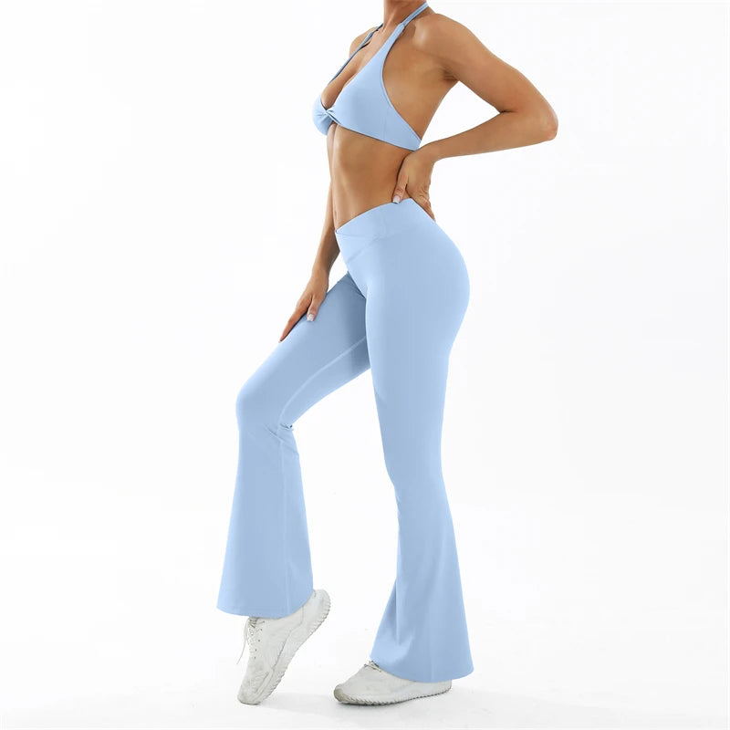 Butt Lifting Gym Set Women Seamless Shorts & Sports Bra Workout Outfit