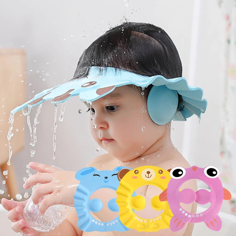 Kids Adjustable Hair Wash Shower Cap for Bath