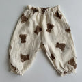 Organic Cotton Baby Muslin Pants Soft Print Newborn Toddler Capris