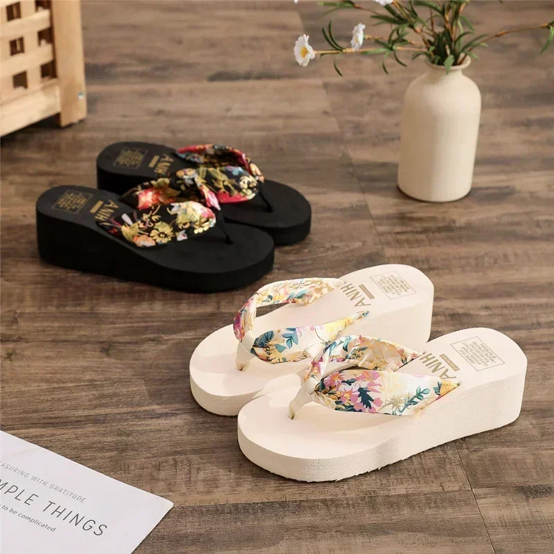 Women Platform Flip Flops Summer Beach Sandals