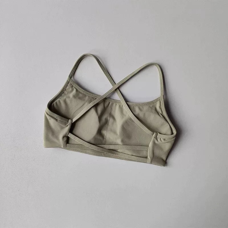 Women Cross Back Sports Bra Shockproof Yoga Running Fitness Vest