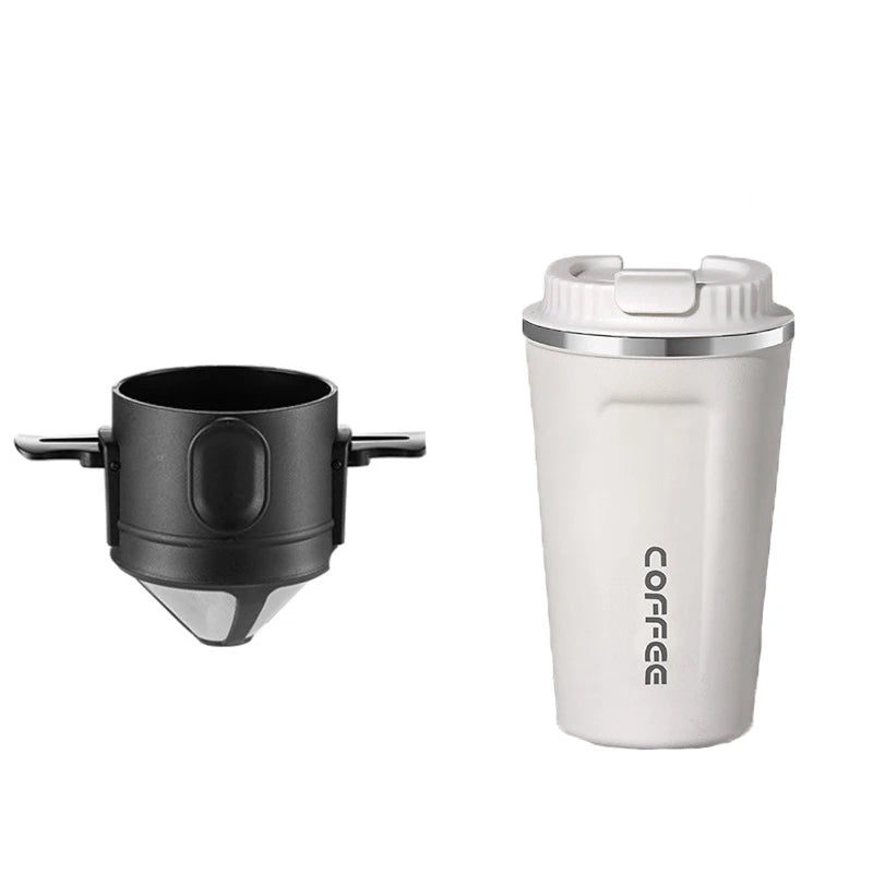 304 Stainless Steel Coffee Dripper Portable Reusable Filter Tea Coffee Maker Set