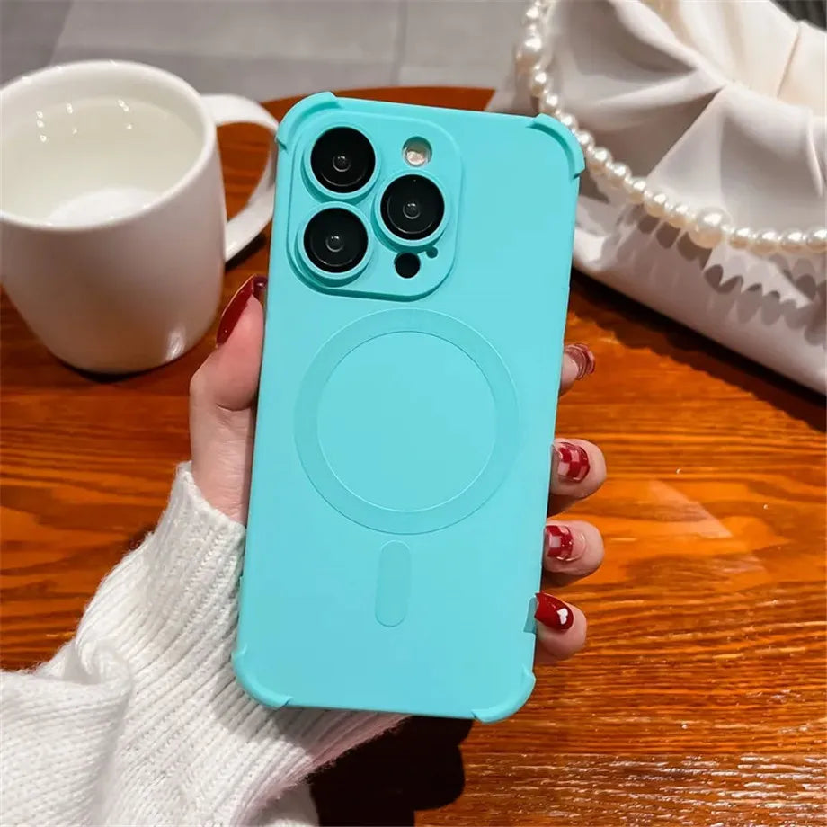 Magnetic Shockproof Silicone Bumper iPhone Case