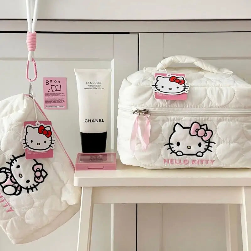 Kitty Makeup Bag Waterproof Travel Toiletry Organizer Cosmetic Case