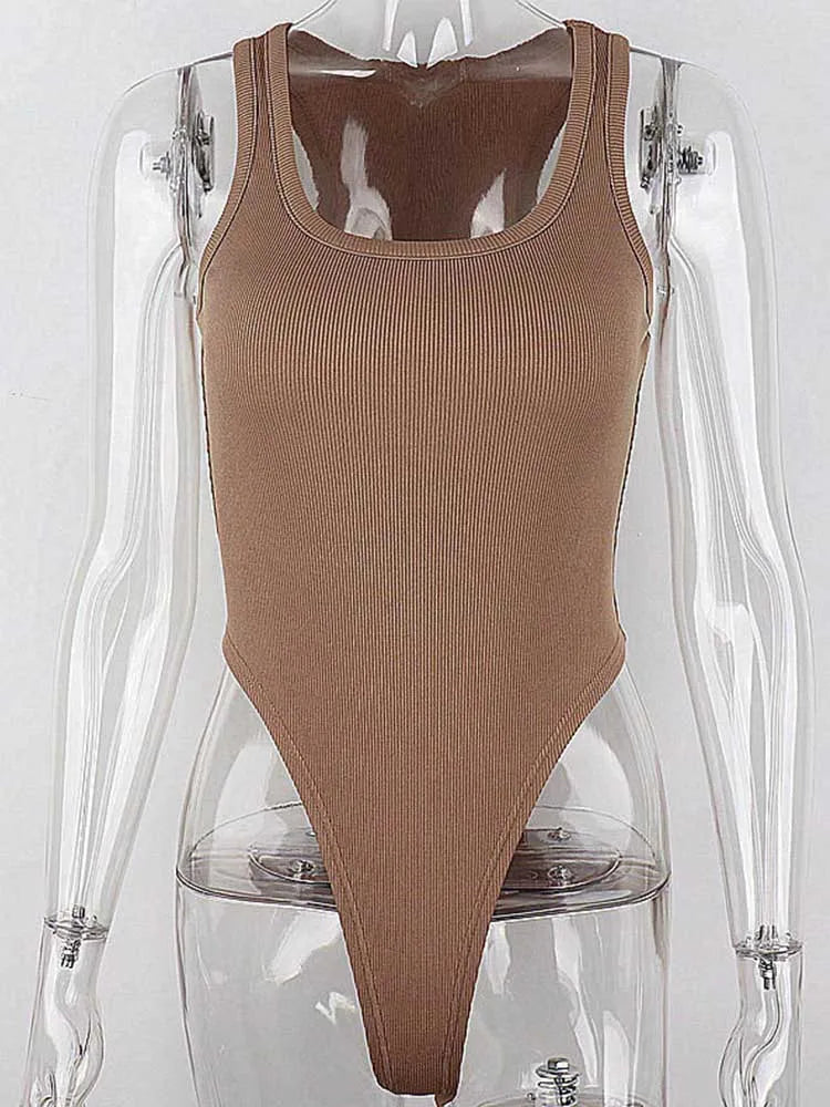 Women Knit Bodysuit Off Shoulder Halter Bodycon Street Club Top