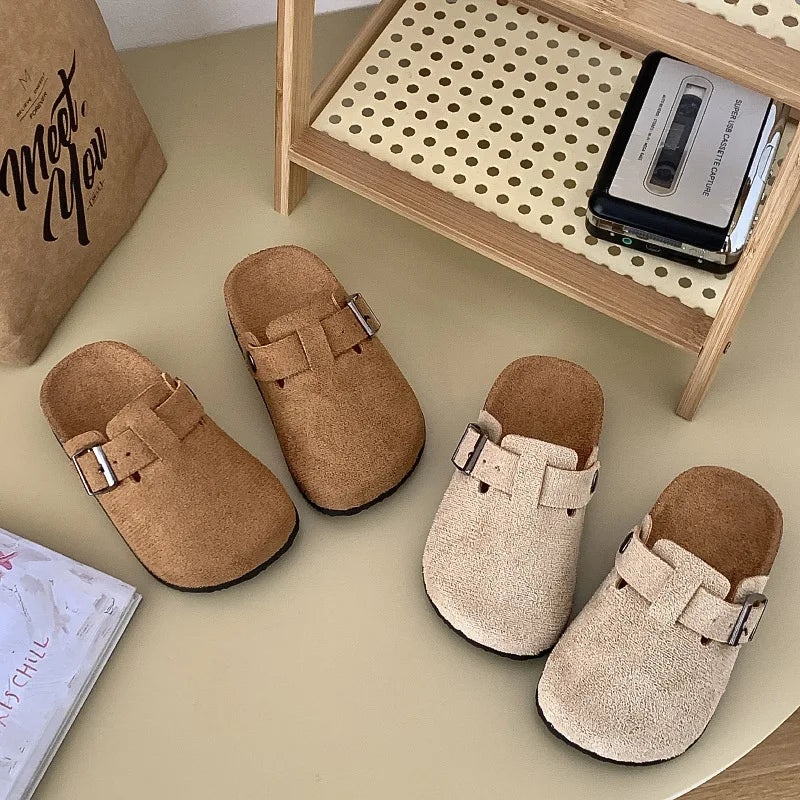 Kids Breathable Outdoor Slippers Casual Flat Indoor Outdoor Shoes