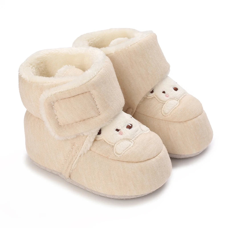 Newborn Winter Cartoon Cotton Boots Soft Sole Warm Shoes