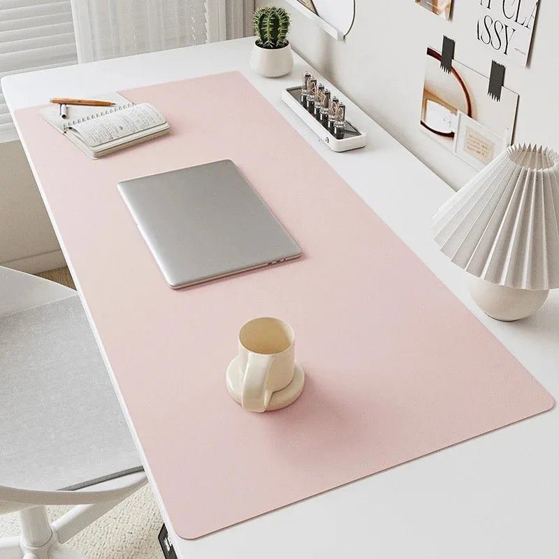 Leather Mouse Pad Desk Mat Waterproof Non Slip Gaming Keyboard Office Pad