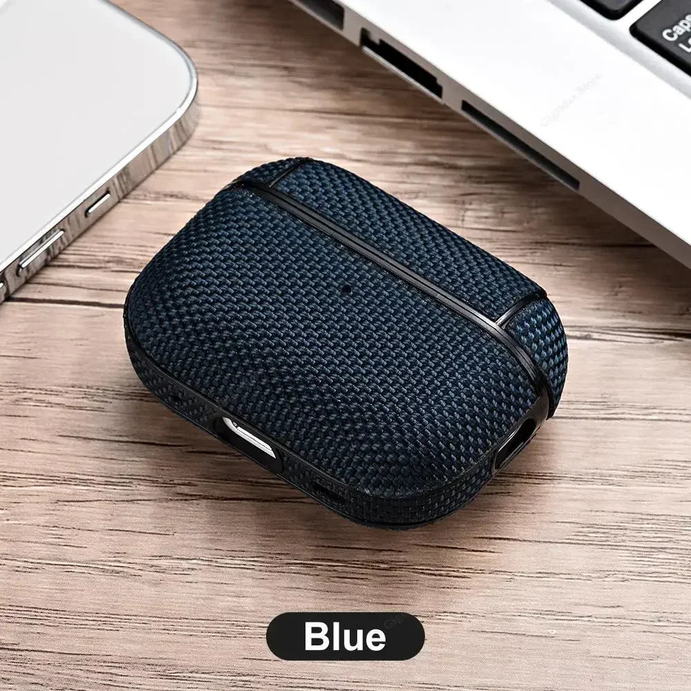 Shockproof Fabric AirPods Case Cover with Carabiner for AirPods 4 3 Pro 2 Protective Wireless Charging Earbuds Case