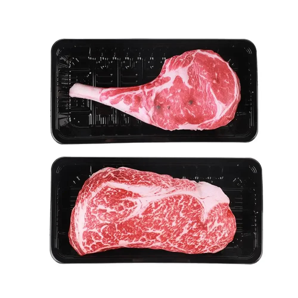 Squeaky Dog Chew Toy Steak Shape Bite Resistant Training Toy for Puppies