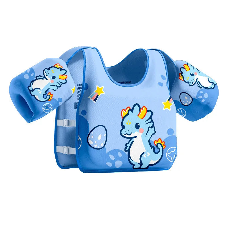 Beginner No Inflation Swim Vest Pool Float with Arm Rings