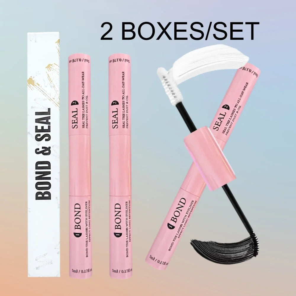 Lash Bond & Seal Kit – Eyelash Extension Glue Set with Tweezers for Long Lasting Lash Hold