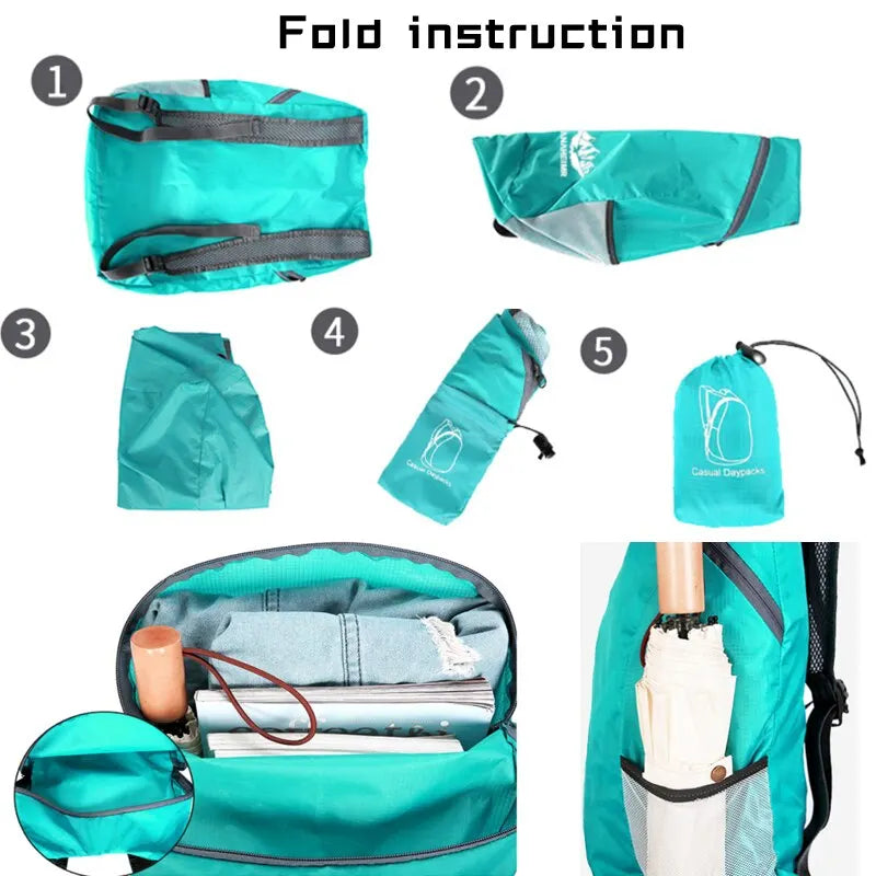 Ultralight Foldable Backpack Waterproof Travel Bag Portable Outdoor Hiking Daypack