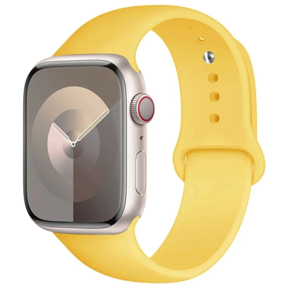 Silicone Apple Watch Band – Sport Strap Replacement for Apple Watch Series 3–9, SE & Ultra