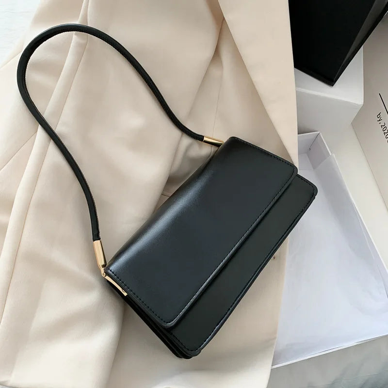 Women Crossbody Underarm Bag Fashion Shoulder Handbag Solid Color 2026