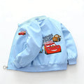 Kids Cartoon Race Car Zipper Jacket Spring Autumn Windbreaker Coat