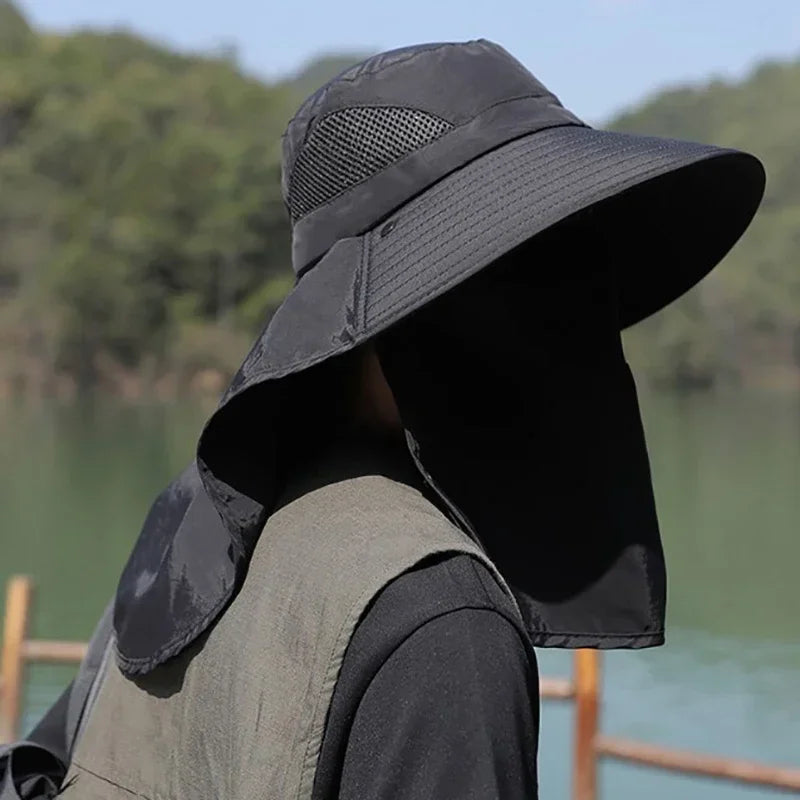 UV Protection Fishing Bucket Hat with Neck Flap