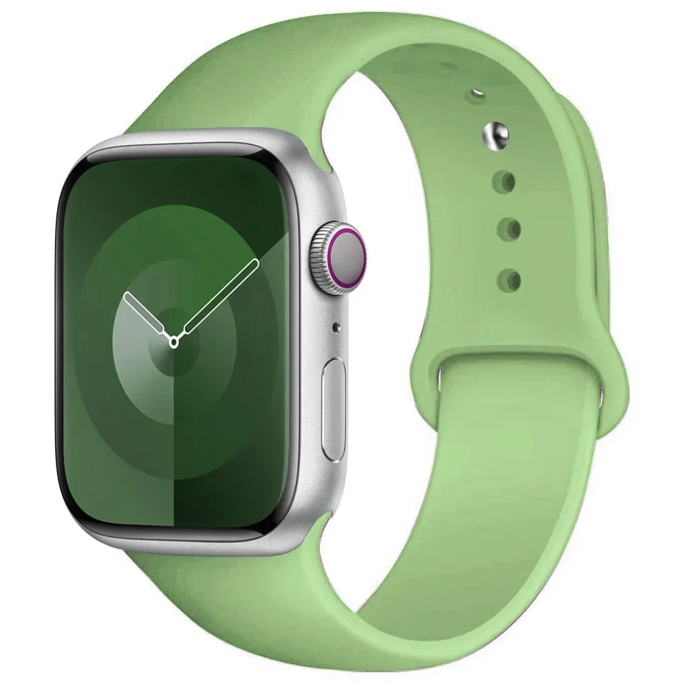 Silicone Apple Watch Band – Sport Strap Replacement for Apple Watch Series 3–9, SE & Ultra