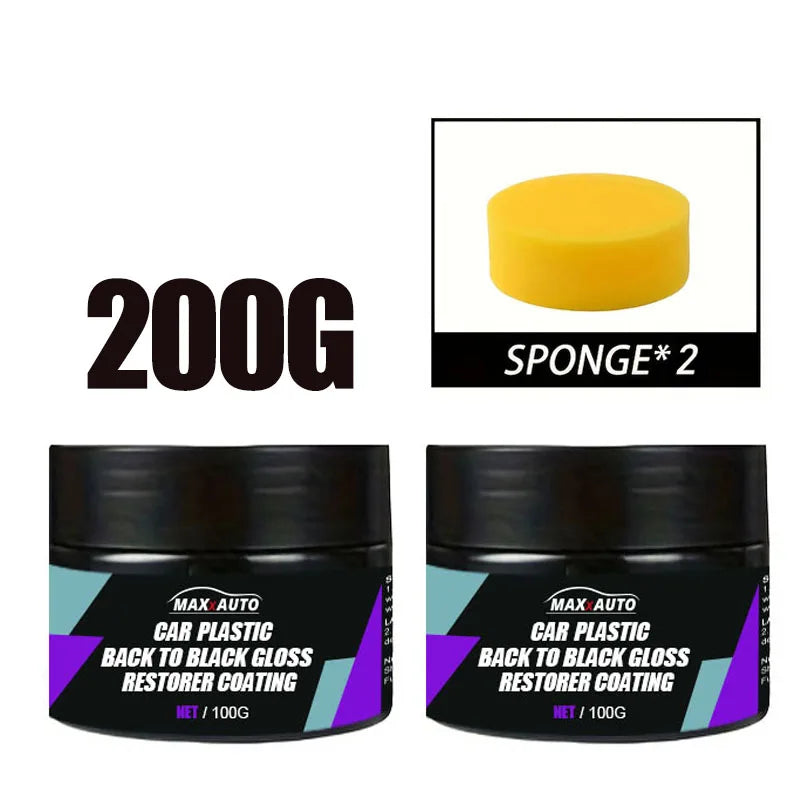 Car Plastic Restorer Cream – Restore Faded Trim to Deep Black Shine