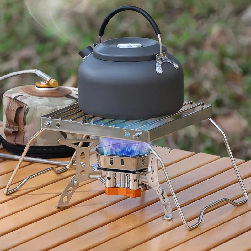 Portable Stainless Steel Camping Grill Rack Foldable Mini BBQ Stove Stand for Outdoor Cooking