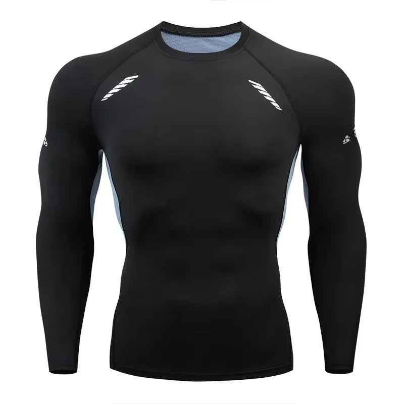 Men Compression Running T Shirt Quick Dry Fitness Gym Tight Sport Tee