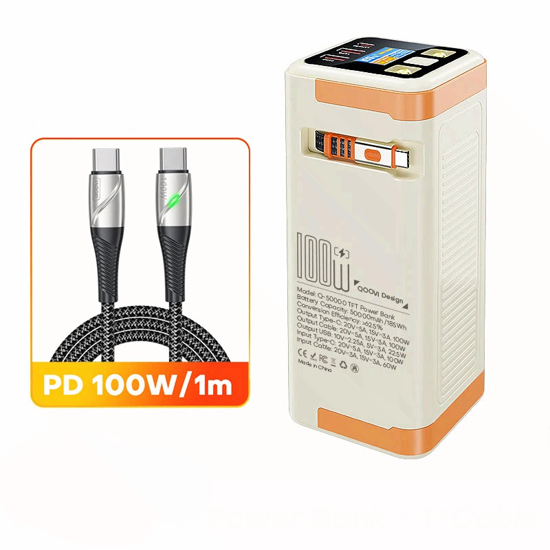 Power Bank 100W PD Fast Charging Portable External Battery for iPhone Laptop Samsung