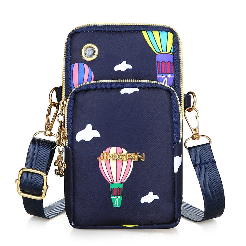 Women Crossbody Phone Bag Mini Shoulder Bag Travel Anti-Theft Small Messenger Bag Multi Pocket Mobile Pouch