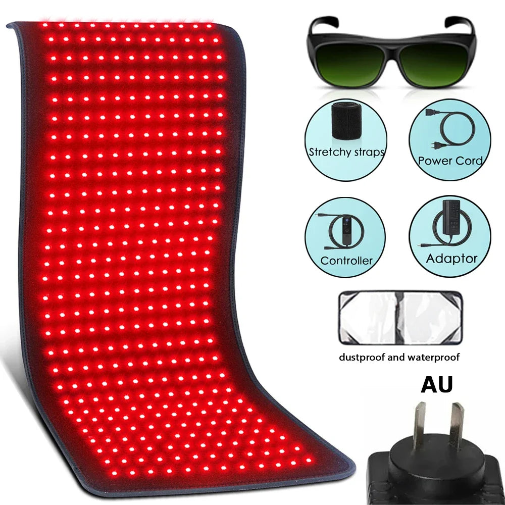 Red Light Therapy Heating Pad Back Waist Shoulder Pain Relief Infrared Cushion 850nm