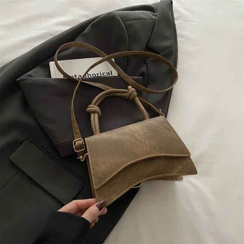Women Crossbody Shoulder Bag Simple Square Handbag