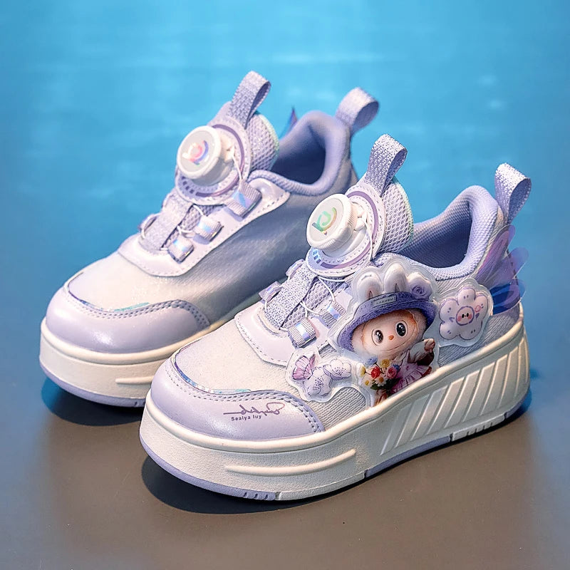Girls Roller Skating Shoes Four Wheel Outdoor Sports Sneakers