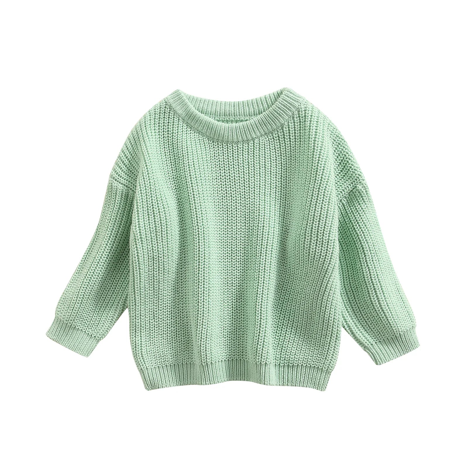 Baby Knit Sweater Long Sleeve Cotton Pullover for Newborns 0–9 Months