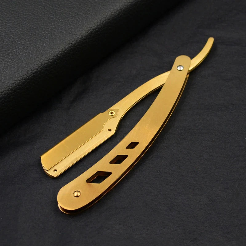 Men Folding Barber Razor Black