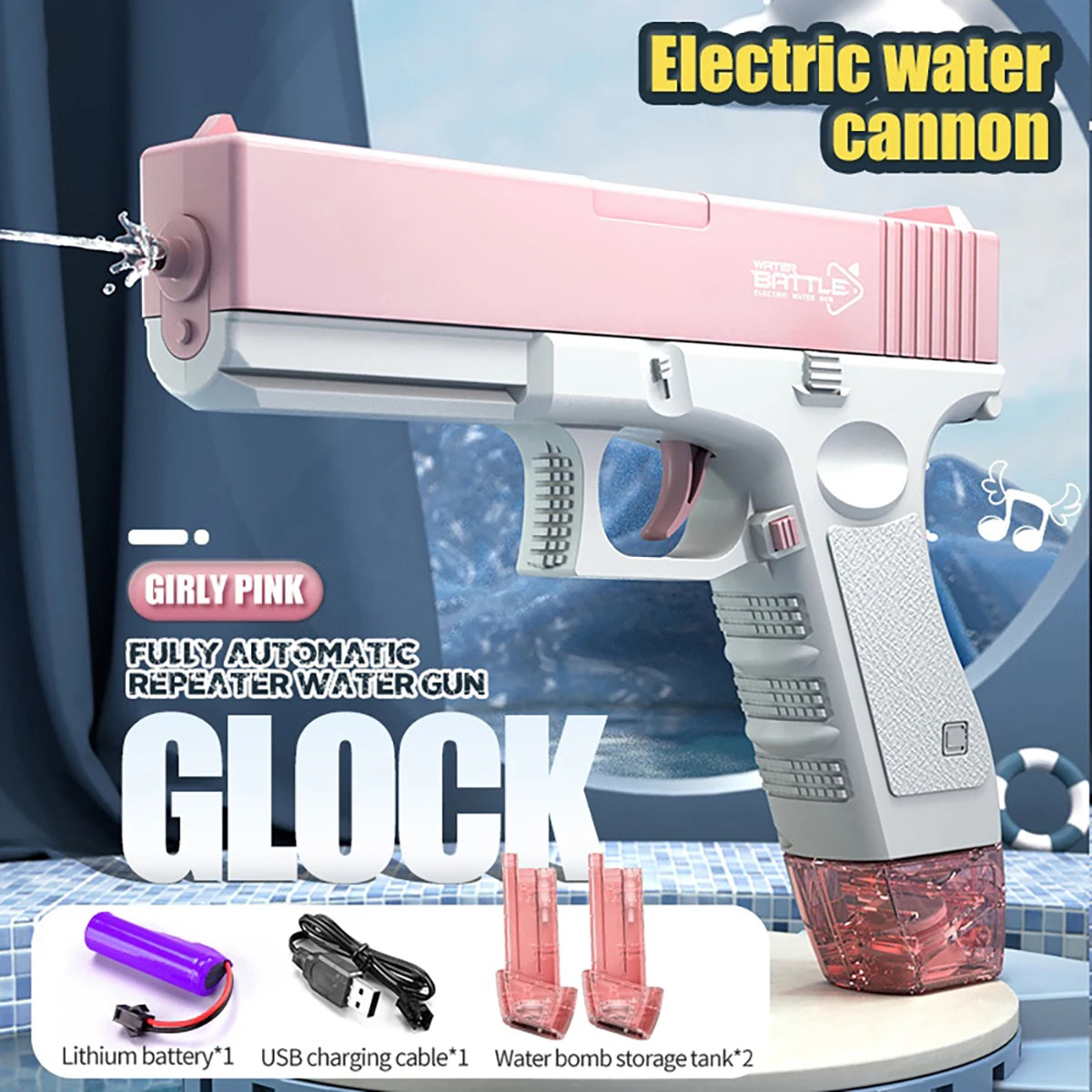 Electric Water Gun – Rechargeable High Power Water Blaster for Kids & Adults